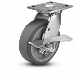 Heavy Duty Stainless Steel Caster with Side Brake